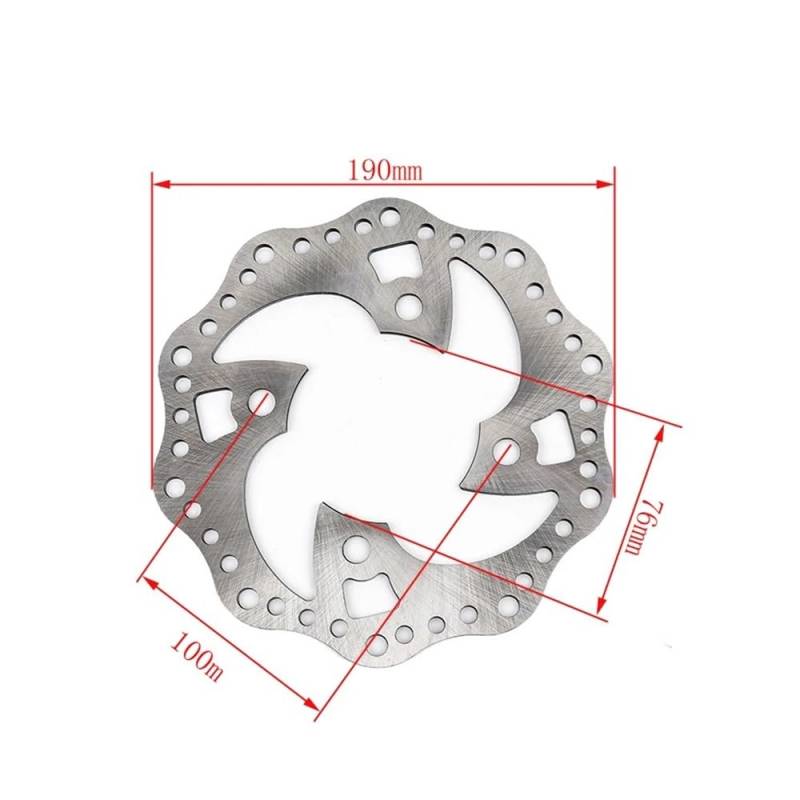 Bremsscheibe Rotor Motorrad Motorrad 190mm 220mm Vorne Hinten Scheibenbremse Platte Rotor Für 125cc 140cc 150cc 160cc Quad Pit Dirt Bike Motocross Teile von SinSed