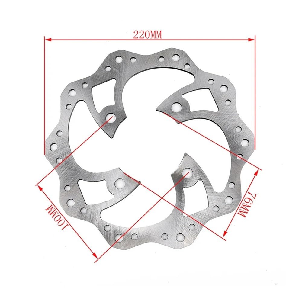 Bremsscheibe Rotor Motorrad Motorrad 190mm 220mm Vorne Hinten Scheibenbremse Platte Rotor Für 125cc 140cc 150cc 160cc Quad Pit Dirt Bike Motocross Teile von SinSed