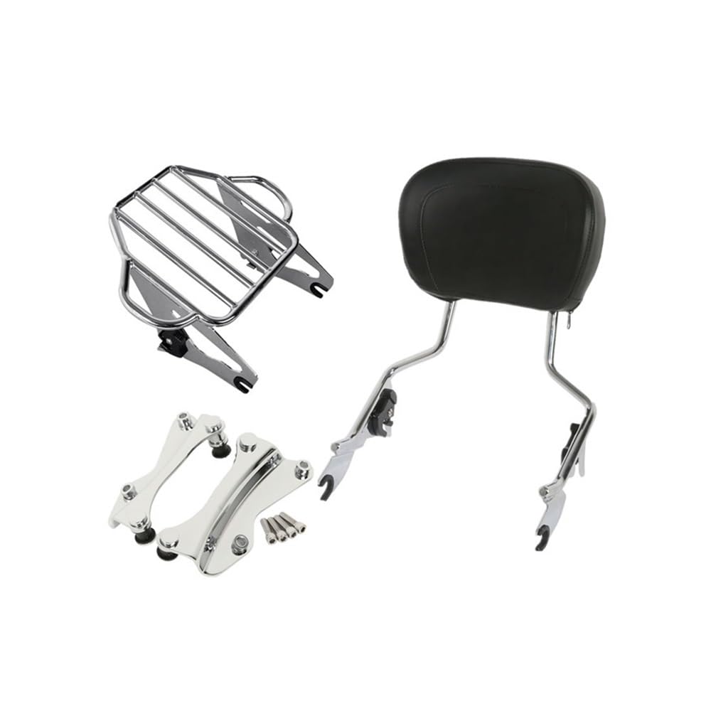 Gepäckträger Rückenlehnenpolster Abnehmbare Sissy Bar Rückenlehne Gepäckträger-Kits Für H&Arley Für Touring Für Road King Street Electra Glide FLHR FLHXS 2014–2024 von SinSed