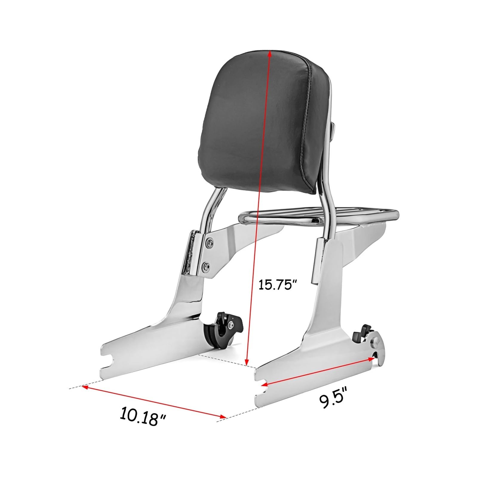 Gepäckträger Rückenlehnenpolster Motorrad Passagier Rückenlehne Sissy Bar Gepäckträger Standard Höhe Für H&Arley Für Softail Für Deluxe FLSTN 2005-2017 von SinSed