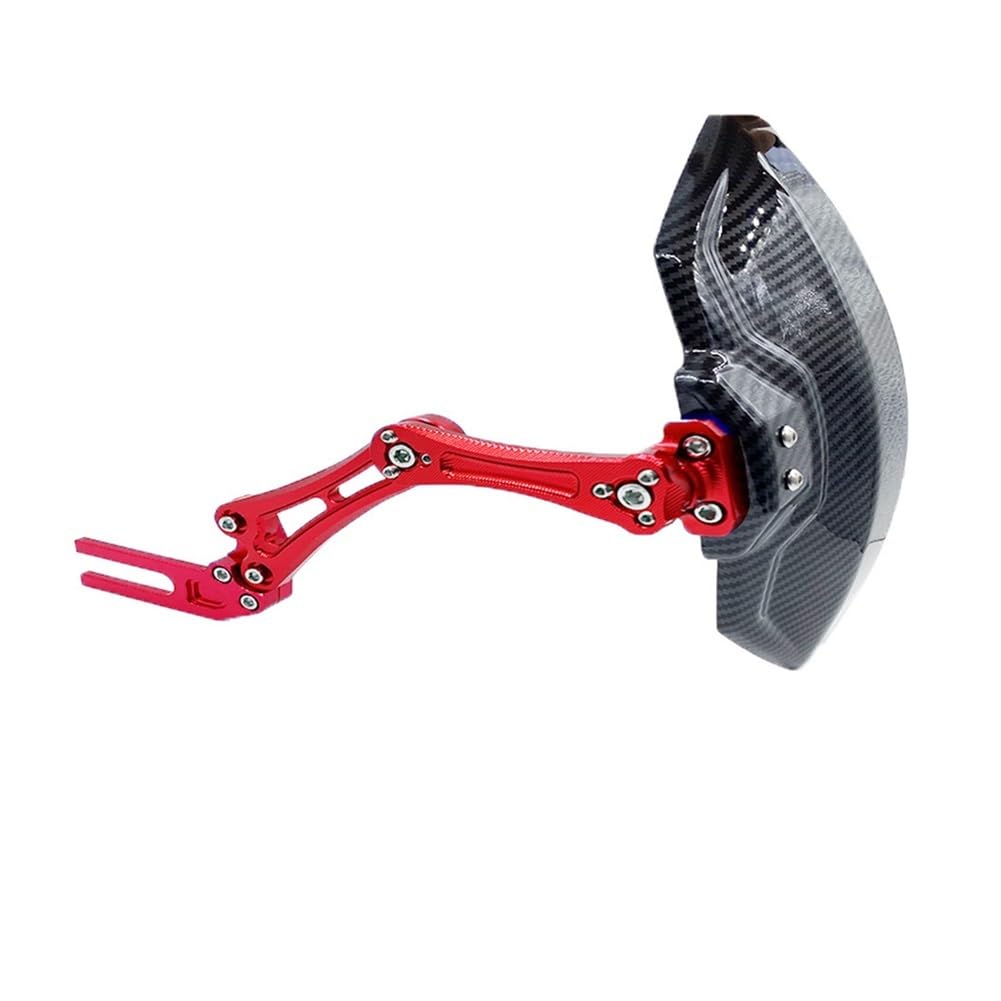 Motorrad Spritzschutz Kotflügel Motorrad Aluminium Kotflügel Hinten Universal Motorrad Hinterrad Kotflügel Motorrad Carbon Faser Gedruckt Für S&uzuki Für(Red) von SinSed