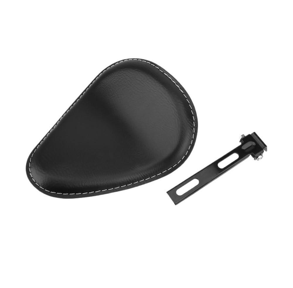 Sitzpad Sitz Motorrad-Leder-Sattelsitz, Retro-Schwarz-Leder-Solositz für H&Arley Custom Chopper Bobber für für Y&amaha für K&awasaki für S&uzuki von SinSed