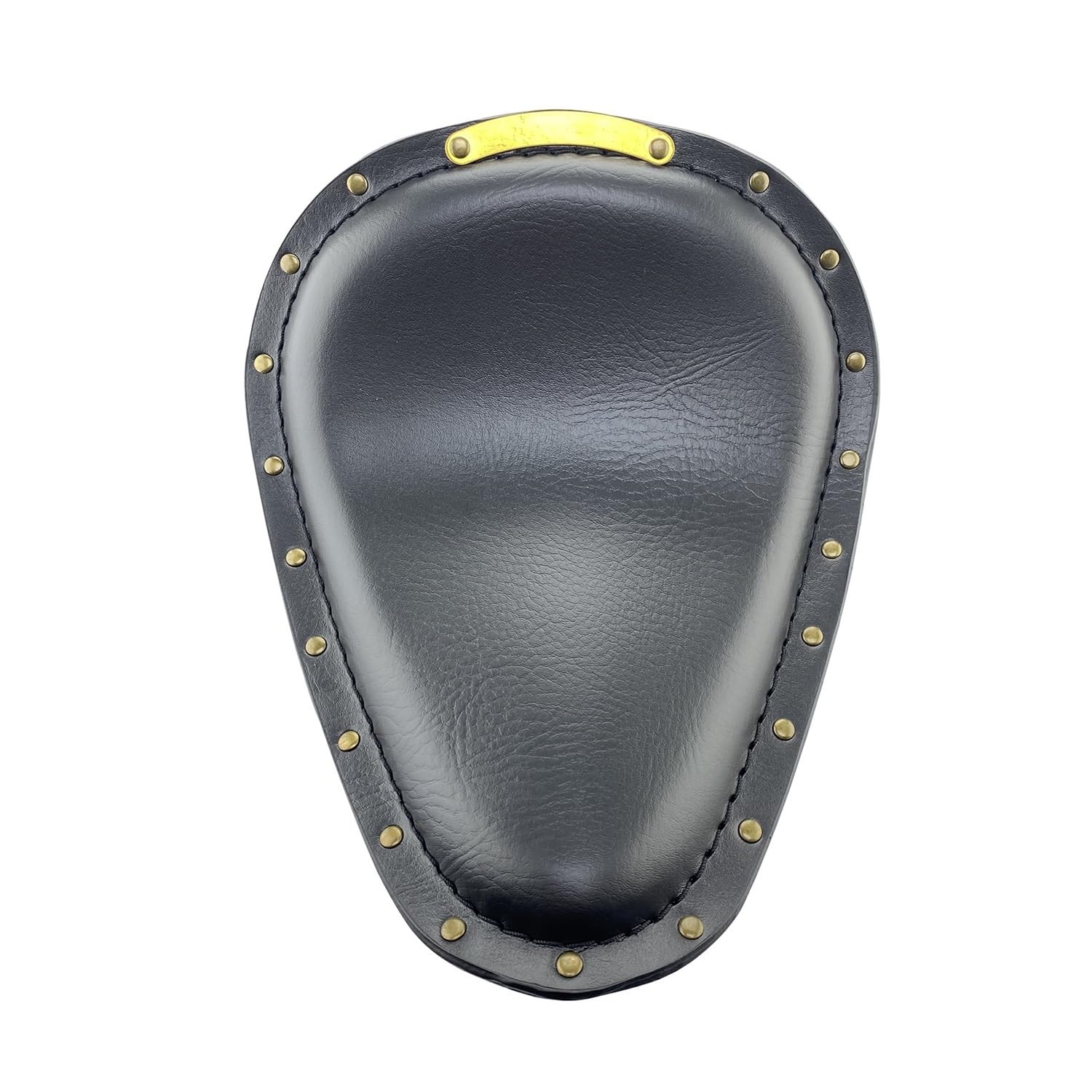 Sitzpad Sitz Motorrad Schwarz Niet PU Leder Solo Sitz + 3 "Feder Halterung Für H&Arley Für Chopper Für Sportster Für Bobber von SinSed