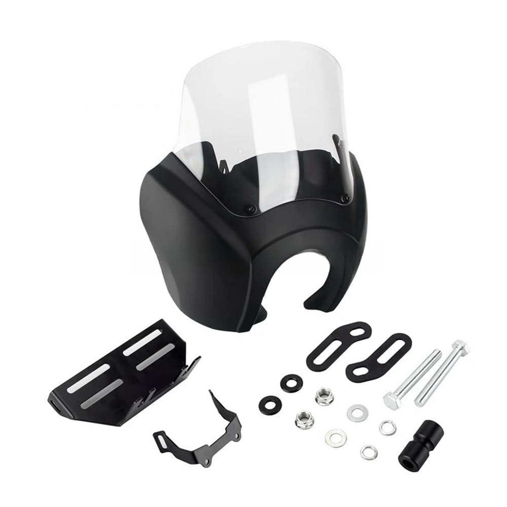 Windschutzscheibe Windabweiser Motorrad Einstellbare Front Lampe Verkleidung 12 "Windschutzscheibe Windschutz Kit Für H&Arley Für Softail Low Rider S 114 117 FXLRS 2020-22 von SinSed