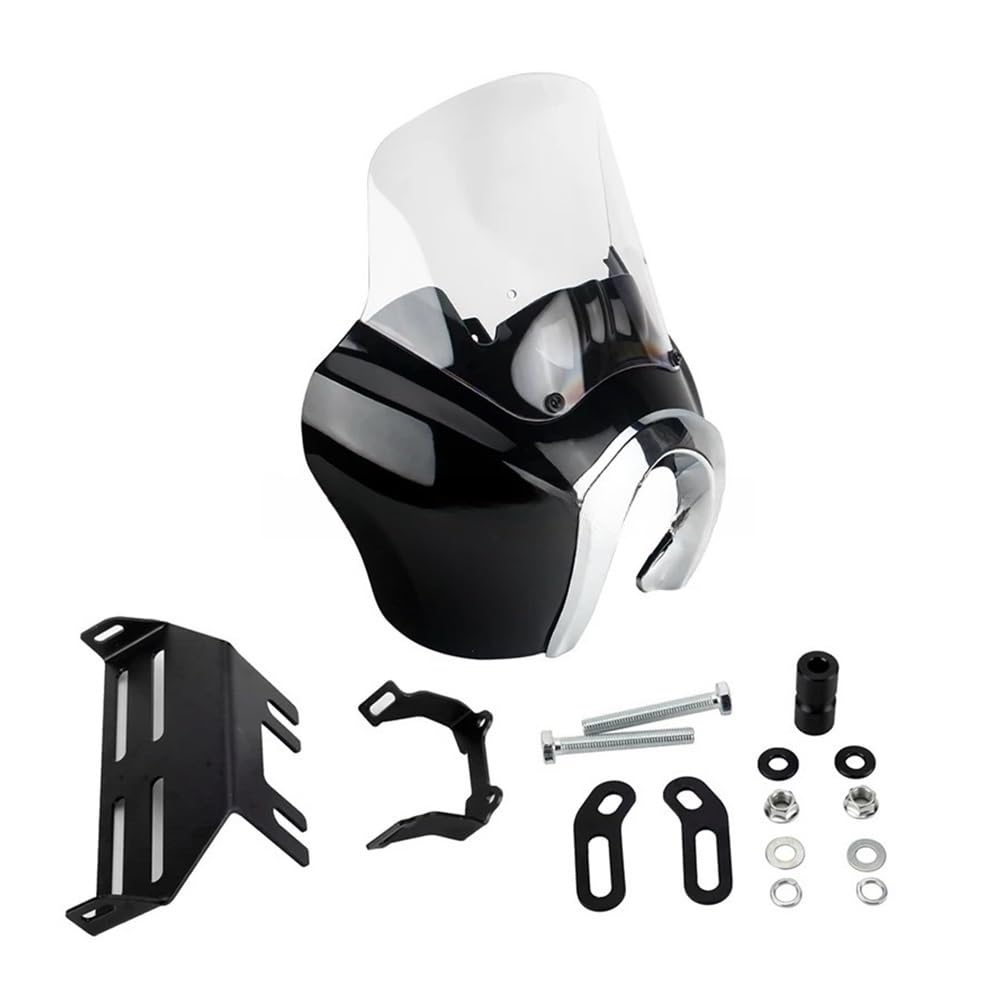 Windschutzscheibe Windabweiser Motorrad Einstellbare Front Lampe Verkleidung 12 "Windschutzscheibe Windschutz Kit Für H&Arley Für Softail Low Rider S 114 117 FXLRS 2020-22 von SinSed