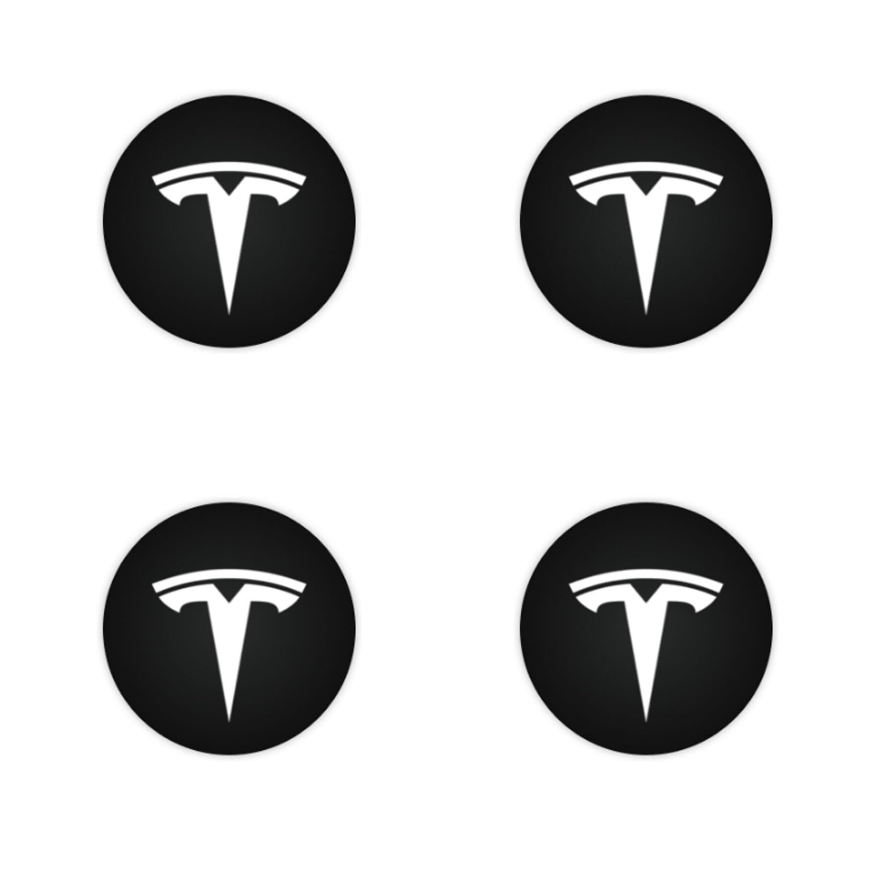 4 StüCk Radkappen Aufkleber für Tesla Model Y Model 3, Reifen Felgendeckel Aufkleber Nabenkappen Abzeichen Sticker Autozubehör Schmücken Zubehör,White-normal von SinYor