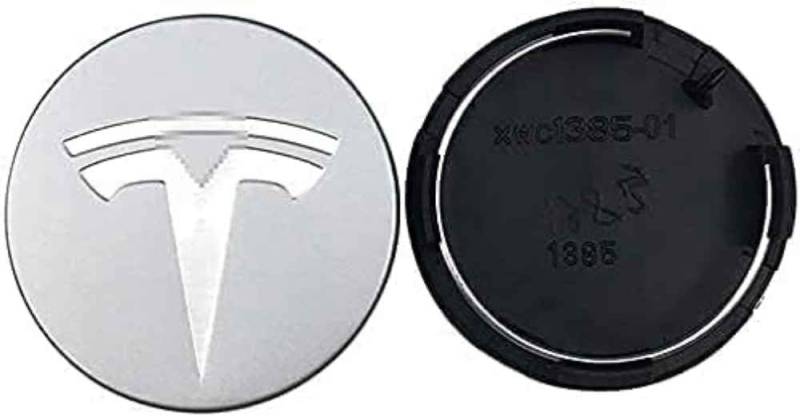 4 Stück Nabenkappen für Tesla Model 3 Model S Model X 56mm, Nabendeckel, Felgenkappen, Radnabenabdeckung, Felgendeckel,B von SinYor