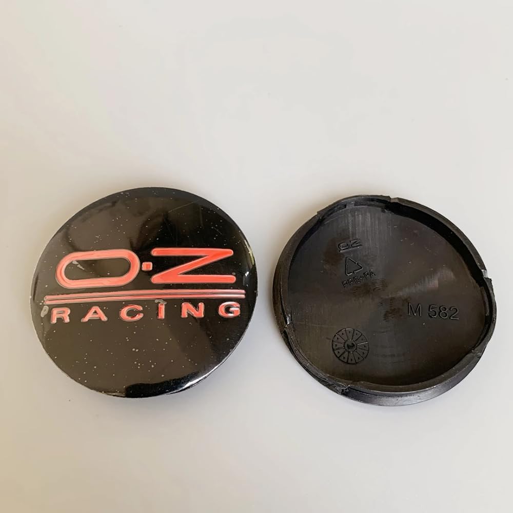 4 Stück Radnabenkappen für OZ 55mm/52mm Felgendeckel Radkappen Reifen Felgen Radnabenabdeckung Zubehör,Blackstyle-normal von SinYor