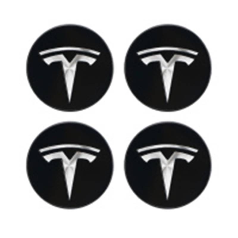 4 Stück Radnabenkappen für Tesla Model 3 Model Y Model S Model X Model 3 Highland 56MM Felgendeckel Radkappen Reifen Felgen Radnabenabdeckung Zubehör,Blacksilver-normal von SinYor