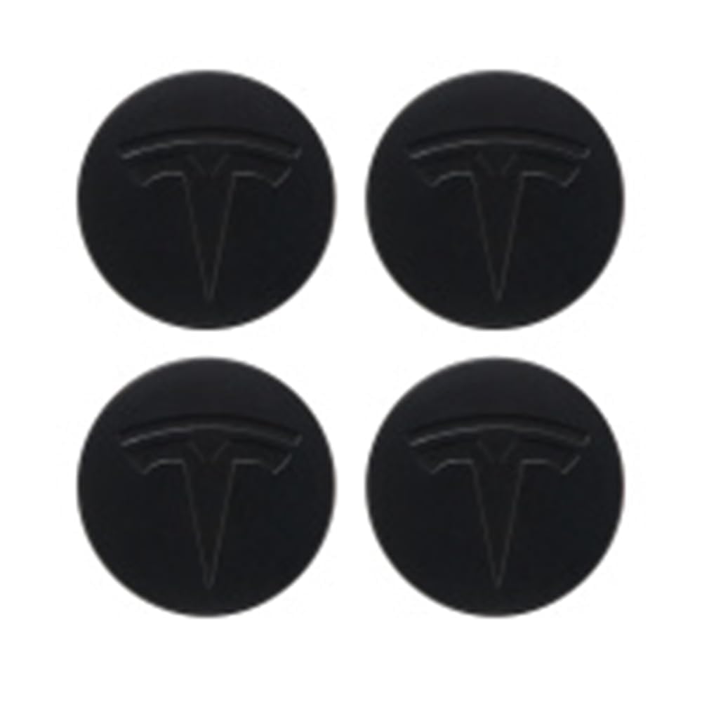 4 Stück Radnabenkappen für Tesla Model 3 Model Y Model S Model X Model 3 Highland 56MM Felgendeckel Radkappen Reifen Felgen Radnabenabdeckung Zubehör,Blackstyle-normal von SinYor