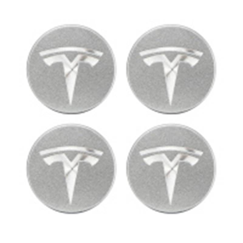 4 Stück Radnabenkappen für Tesla Model 3 Model Y Model S Model X Model 3 Highland 56MM Felgendeckel Radkappen Reifen Felgen Radnabenabdeckung Zubehör,Silvergray-normal von SinYor