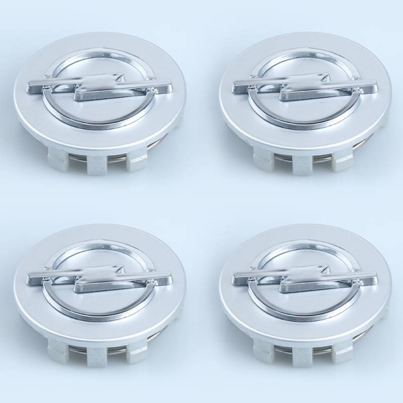 4 pcs Nabendeckel für Opel Corsa F I 2019-2023, Radnabenabdeckung Set ABS Kunststoff Aluminium Nabenkappen für Felgen Radnaben Felgendeckel Felgenkappen,60mm-Silver-normal von SinYor