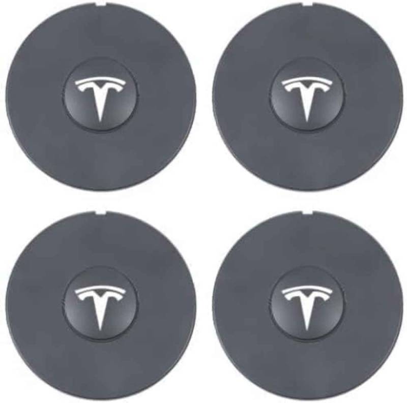 4 stück Nabendeckel für Tesla Modell 3 Highland 2024, Ersetzbar Nabenkappen mit Logo Radnabenabdeckung Wasserdicht Staubdicht Radnabendeckel,B-normal von SinYor