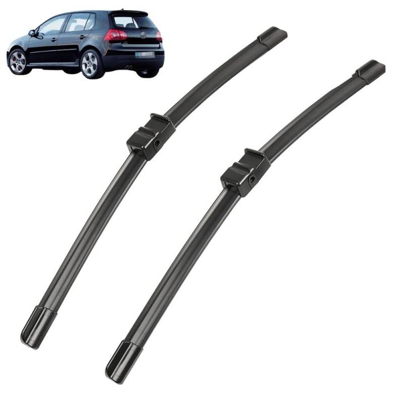 Kompatibel mit VW Volkswagen Golf 5 V 1K MK5 2003–2009 Rabbit GTI R32 LHD RHD Fenster Windschutzscheibe Windschutzscheibe vorne hinten Scheibenwischer Autozubehör,LHD-Front 2003-2005 von SinYor