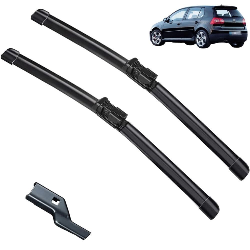 Kompatibel mit VW Volkswagen Golf 5 V 1K MK5 2003–2009 Rabbit GTI R32 LHD RHD Fenster Windschutzscheibe Windschutzscheibe vorne hinten Scheibenwischer Autozubehör,LHD-Front 2005-2009 von SinYor