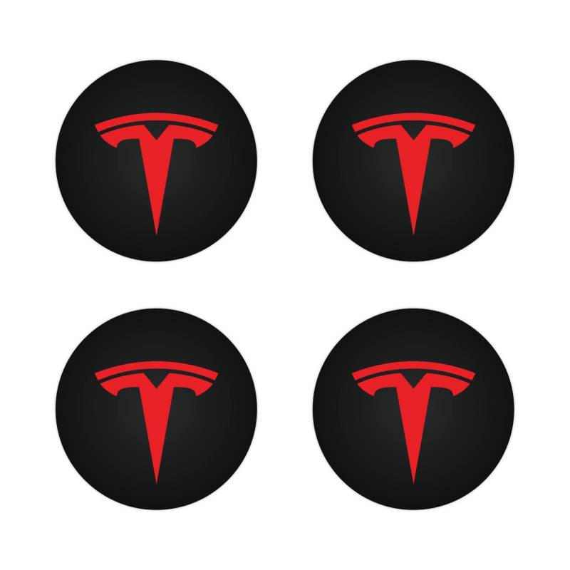 Nabendeckel 4 STÜCKE 60mm für Tesla Model Y Model 3 Car Rad Center Hub Cap Auto Styling Felgen Abdeckung Badge Emblem Aufkleber Radnabenkappen von SinYor