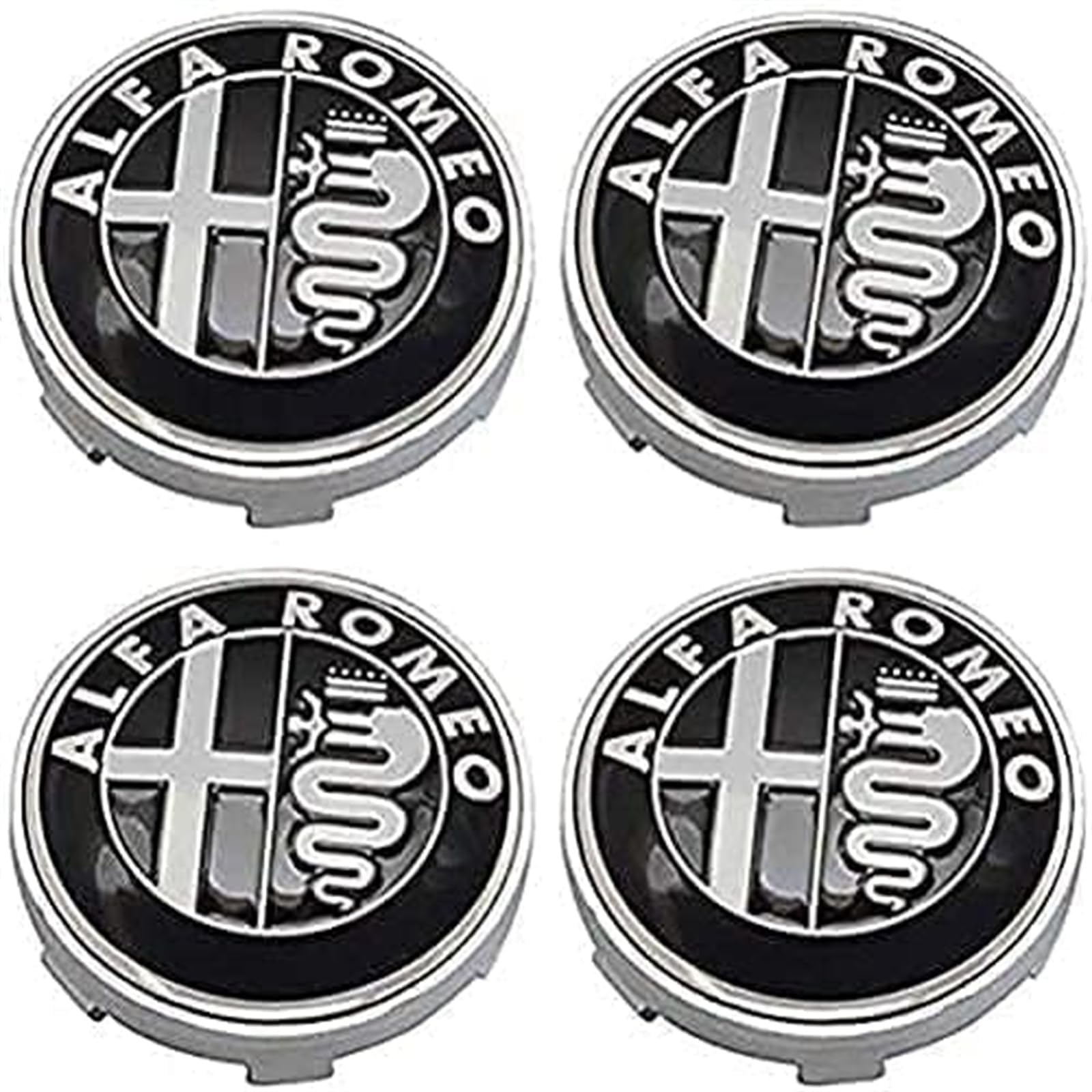 Radnabendeckel für Alfa Romeo Mito 147 156 159 166, 4 Pcs 50mm,staubdicht Felgenkappen, Nabendeckel,Radmittelkappen,Radnaben-Mittelabdeckungen von SinYor