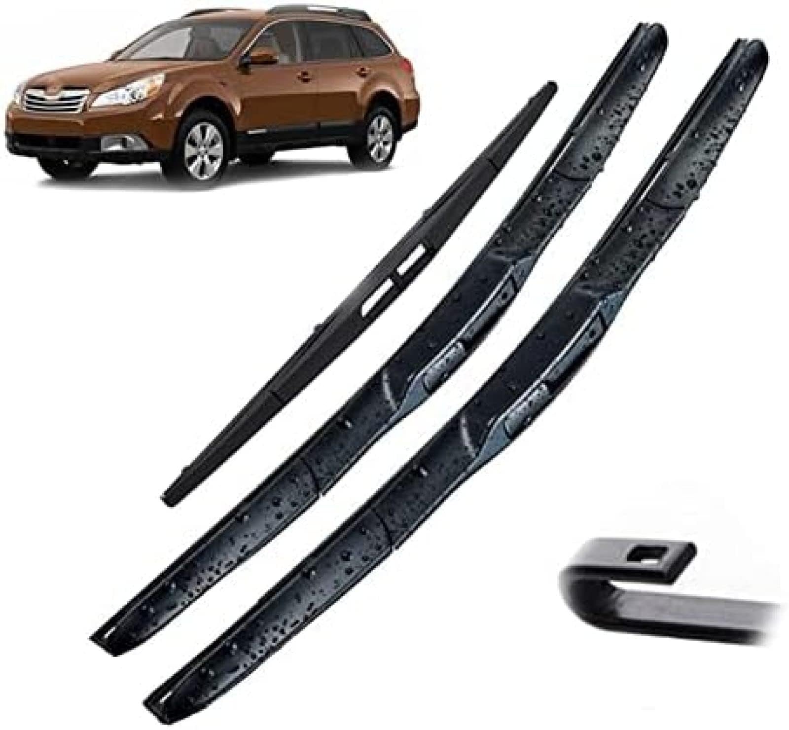 Scheibenwischer 26"+19"+14" LHD Scheibenwischerblätter für vorne und hinten, Scheibenwischer für Subaru für Outback BR/BM 2009-2014 von SinYor