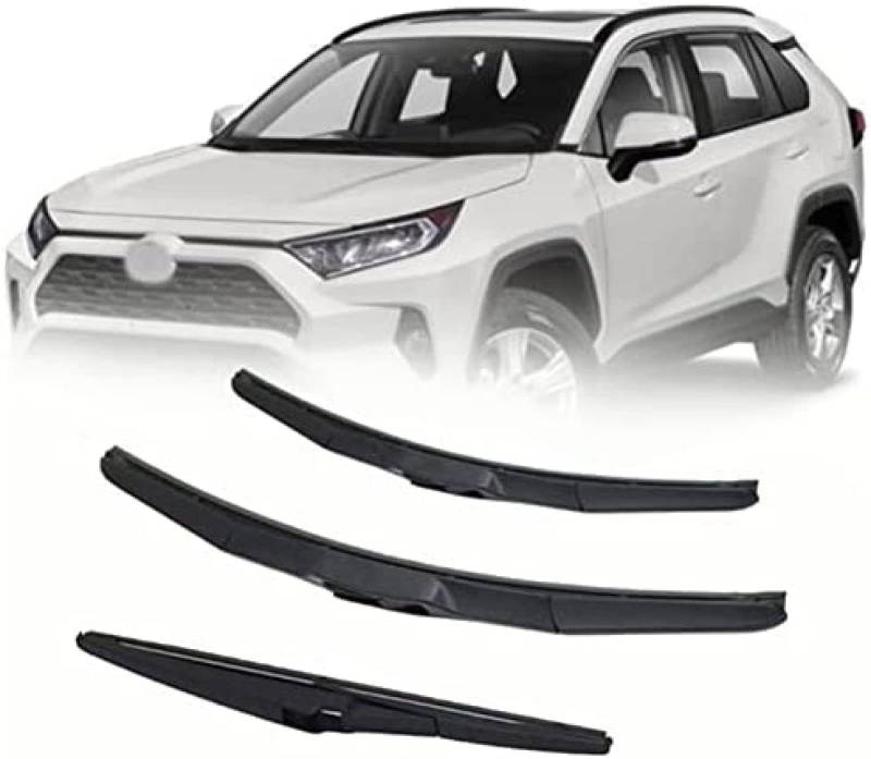 Scheibenwischer Auto vorne und hinten Wischerblätter Set für Toyota RAV4 RAV-4 XA50 2019 2020 2021 Windschutzscheibe Scheibenwischerblatt von SinYor