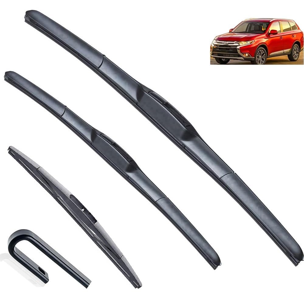 Wischerblätter-Set für vorne und hinten, kompatibel mit Mitsubishi Outlander 2012 2013 2014 2015 2016 2017 2018, Scheibenwischer 26"+18"+12" von SinYor