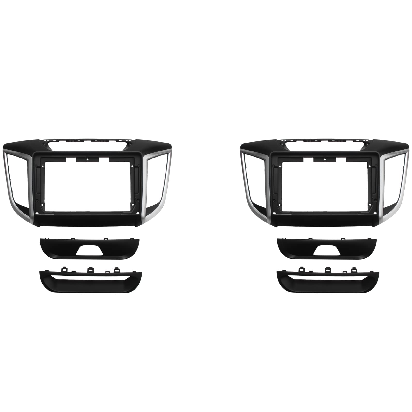 Sindigner 2 x 22,9 cm 2-DIN-Autoradioblende Armaturenbrett-Adapter Rahmen Panel für 2014+ IX25/ von Sindigner