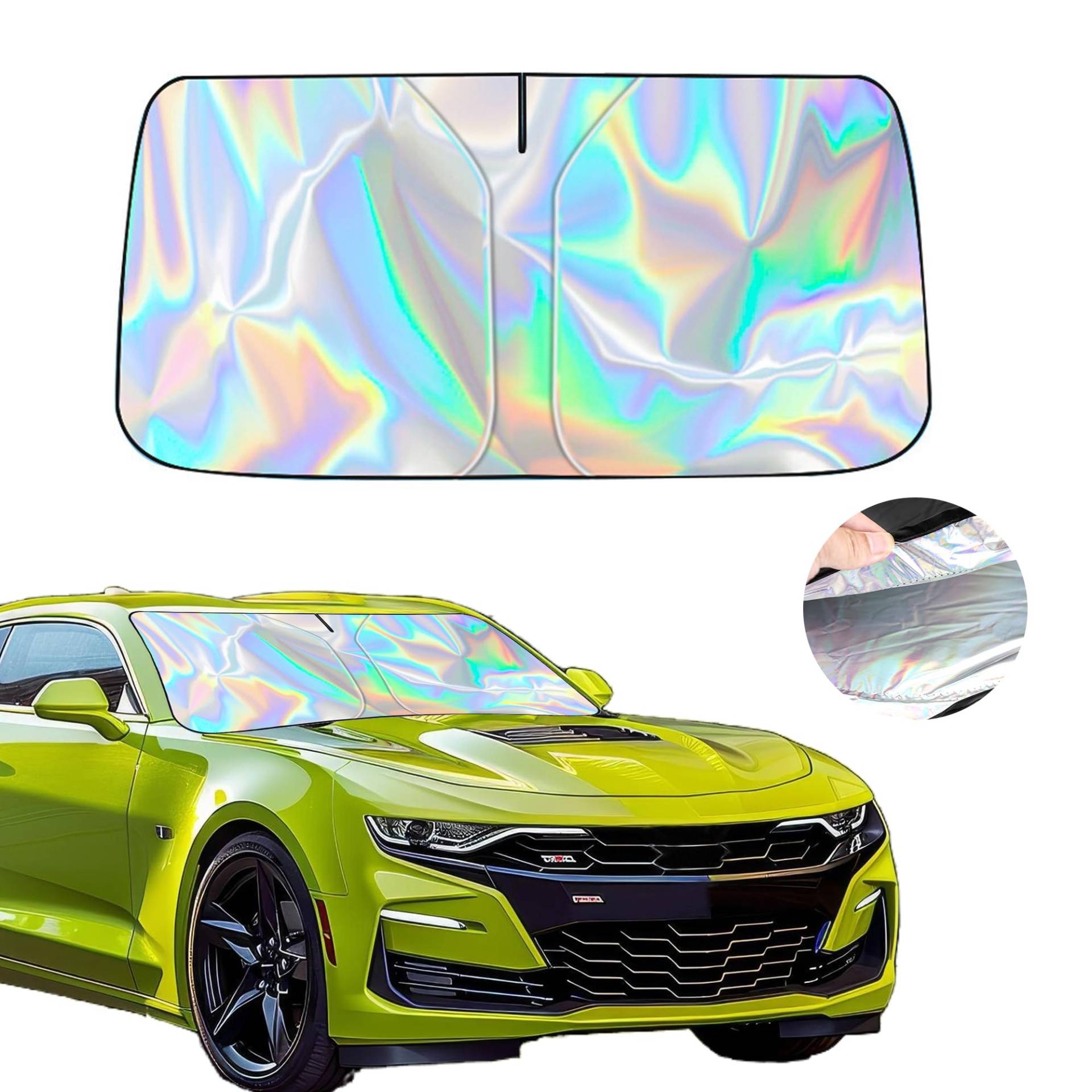 Singllin Sonnenschutz Auto Windschutzscheibe 145 x 80 cm, Sonnenschutz Auto frontscheibe, Sonnenschutz vorne,Sonnenschutz Auto frontscheibe innen, Sommer Windschutzscheibe, selbstklebendes UV Wärm von Singllin