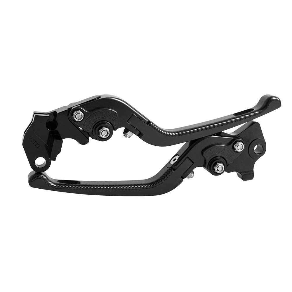 3D Motorrad Aluminium Zubehör Motorradbremsgriff Kupplungshebel für Yamaha YZF R125 2008-2011 (Schwarz) von Sinkees