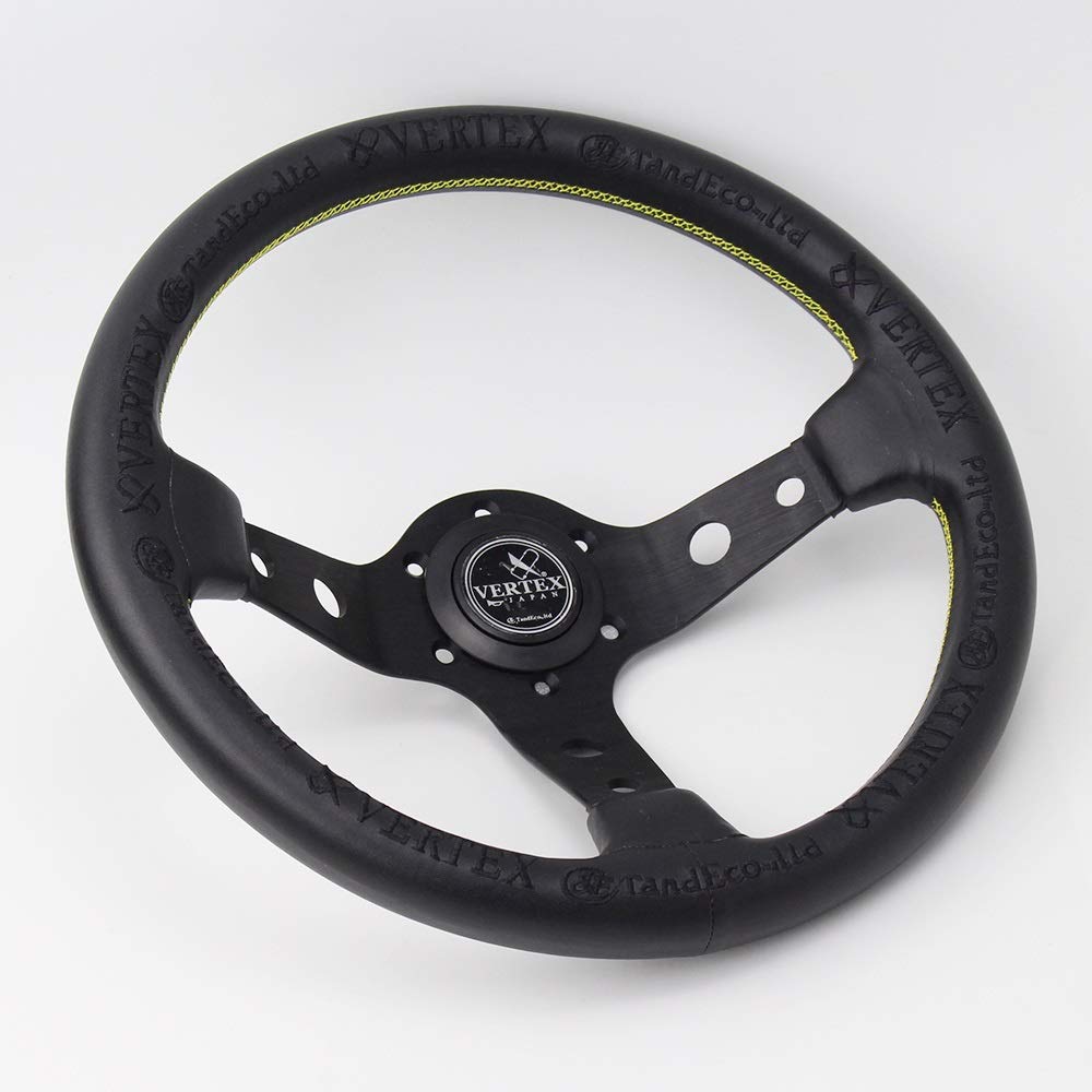 Drifting Steering Wheel,Sportlenkrad 330mm Racing Rally Rennen Drift Car Lederlenkrad von SinseD