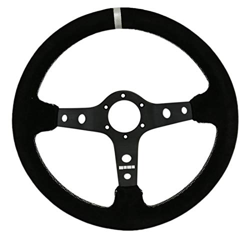 Drifting Steering Wheel,Sportlenkrad Auto-Lenkrad 14 Zoll 350mm Rennwagen Driftting Lenkrad Sport Veloursleder 14 Zoll mit Horn von SinseD