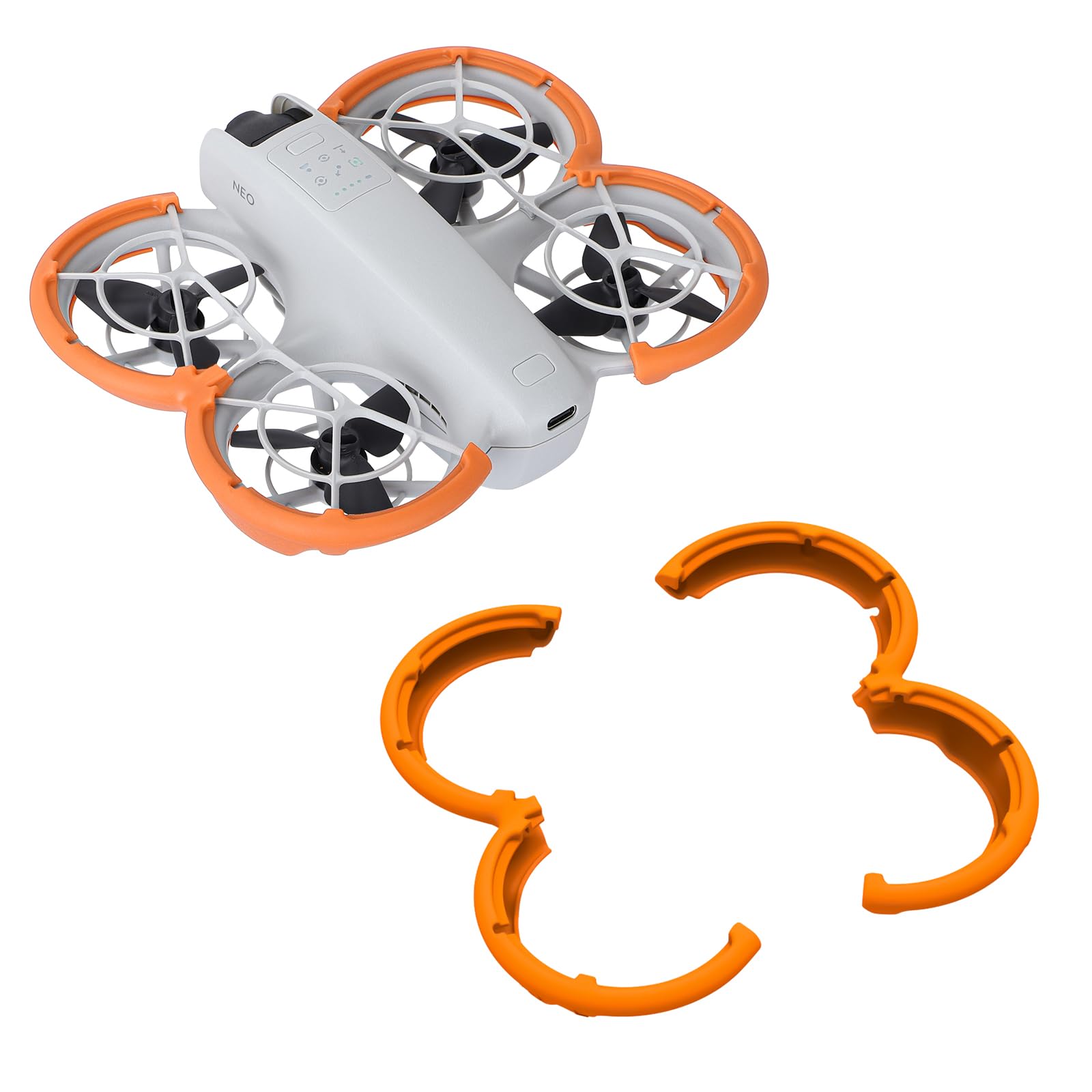 Sinyutia Neo Drone Bumper Guards Zubehör, Propeller Guard Protector Gimbal Protective Anti Collision Ring Cover für DJI NEO (Orange) von Sinyutia