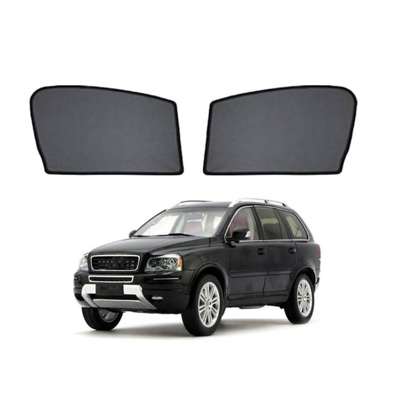 Sonnenschutz Auto Magnetisch Vorhang für Volvo XC90 2002-2014 XC 90 UV Schutz Seitenscheiben Fenster Sonnenblende Zubehör Für Baby Kinder Erwachsene Haustiere Schwarz,2pcs- Front Door von SioNS