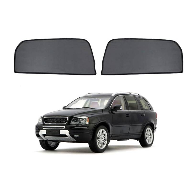 Sonnenschutz Auto Magnetisch Vorhang für Volvo XC90 2002-2014 XC 90 UV Schutz Seitenscheiben Fenster Sonnenblende Zubehör Für Baby Kinder Erwachsene Haustiere Schwarz,2pcs- Rear Door von SioNS