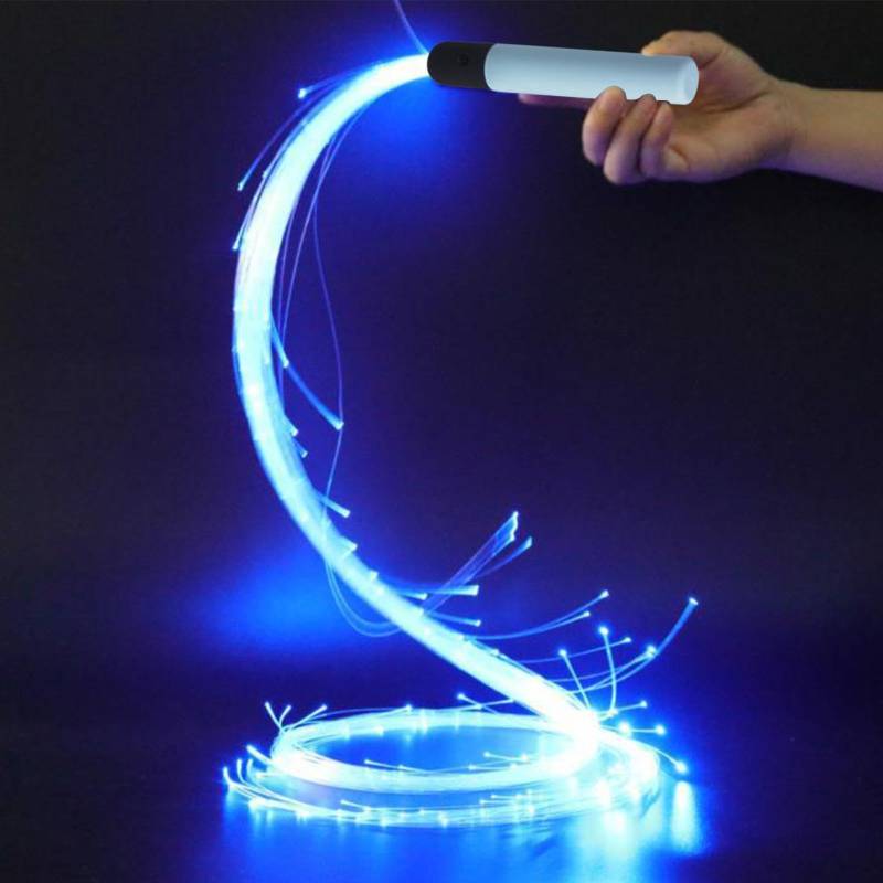 LED Glasfaser Weltraumpeitsche, LED Fiber Optic Whip, Tanz Whipsspielzeug, 360 Grad Drehbare, Leuchtende Tanzpeitsche, Tanzpeitsche Mit 7 Lichtfarbwechseln, Für Tanzen, Partys, Lichtshows von Sionhiuo