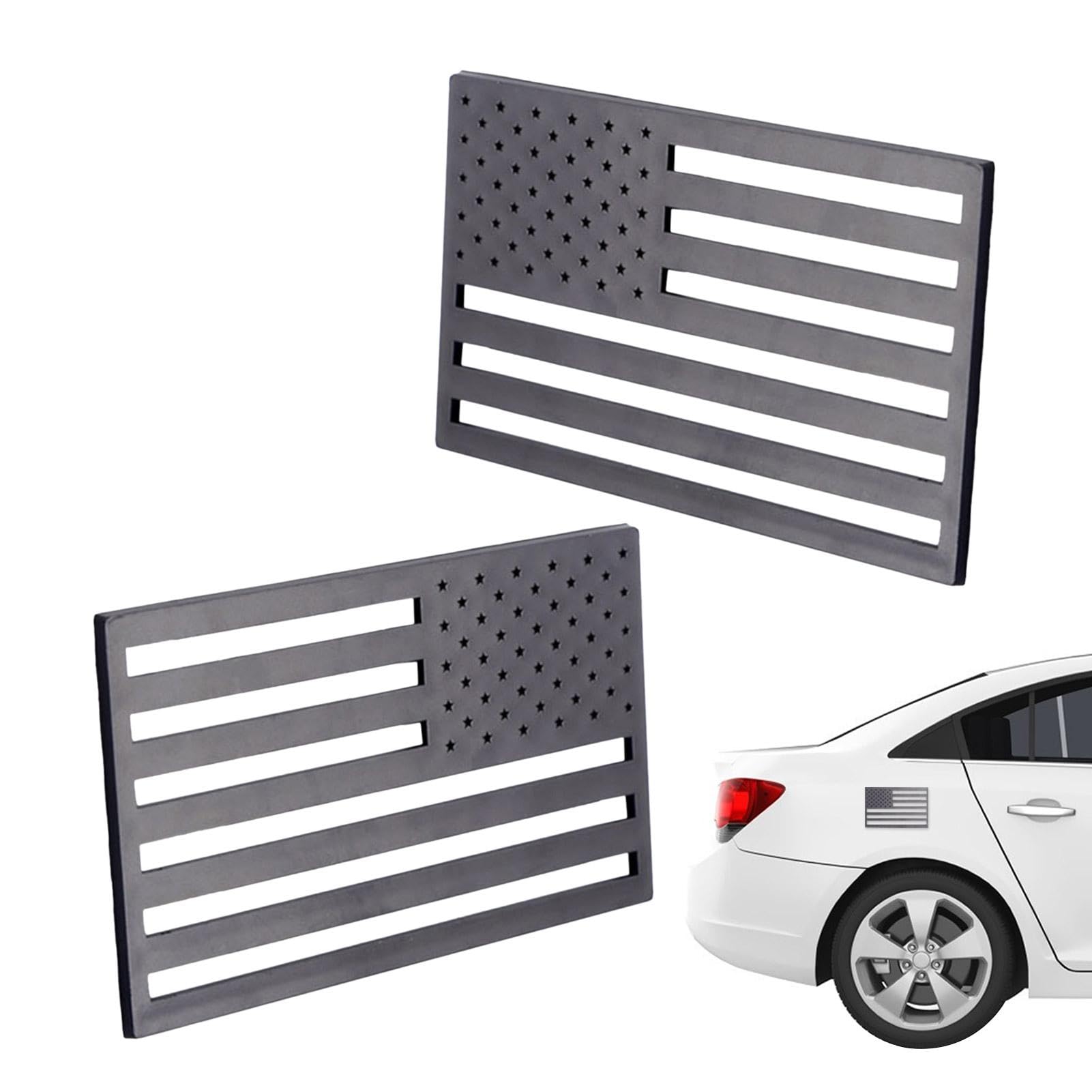Sirseon 3D-Aufkleber mit amerikanischer Flagge, 3D-Autoaufkleber mit amerikanischer Flagge aus Metall, 2 Stück patriotische amerikanische Flagge Emblem Aufkleber, Langlebiger patriotischer von Sirseon