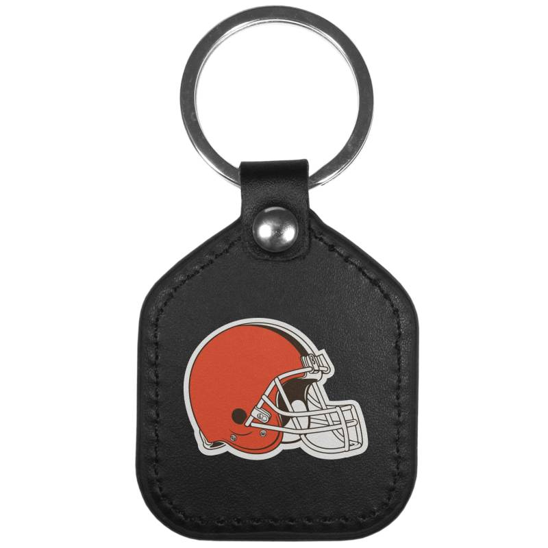 Siskiyou Sports NFL Cleveland Browns Unisex Schlüsselanhänger aus Leder, quadratisch, Schwarz, Einheitsgröße von Siskiyou