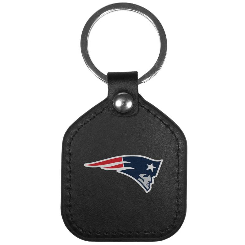 Siskiyou Sports NFL New England Patriots Unisex Leder Square Schlüsselanhänger, Schwarz, Einheitsgröße von Siskiyou