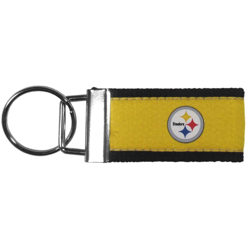 Siskiyou Sports NFL Pittsburgh Steelers gewebter Schlüsselanhänger, Einheitsgröße, Teamfarben von Siskiyou