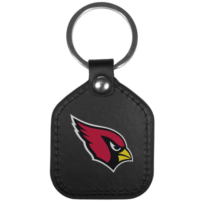 Siskiyou Sports NFL Arizona Cardinals Unisex Schlüsselanhänger aus Leder, quadratisch, Schwarz, Einheitsgröße von Siskiyou