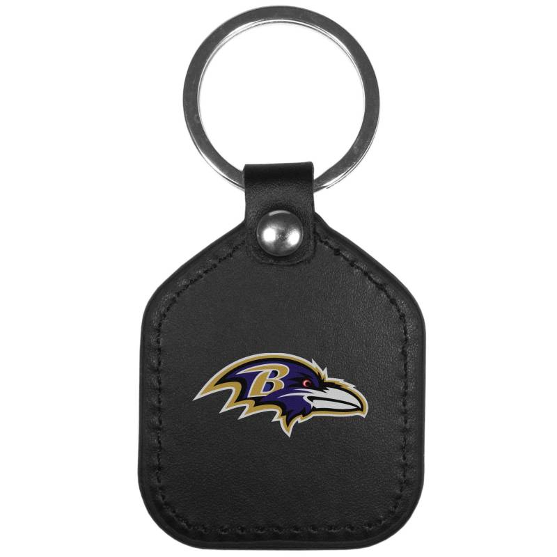 Siskiyou Sports NFL Baltimore Ravens Unisex Leder Square Schlüsselanhänger, Schwarz, Einheitsgröße von Siskiyou