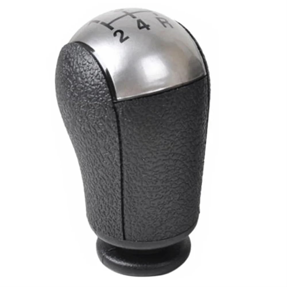 Auto Schaltknauf Kompatibel mit Ford für Focus 2 für Mondeo MK2 2004-2011 5/6-Gang MT Auto-Schaltknauf Hebel Gaitor Shifter Boot Cover(5 Speed Silver knob) von Siuku