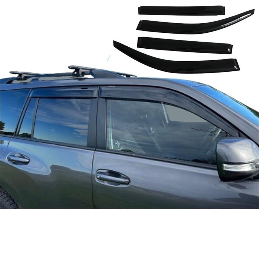 Auto Windabweiser Kompatibel mit Toyota für Land für Cruiser für Prado 150 FJ150 2009-2022 Autoseitenfenster-Regenschutz Sonnenblende Abdeckung Schild Deflektor von Siuku