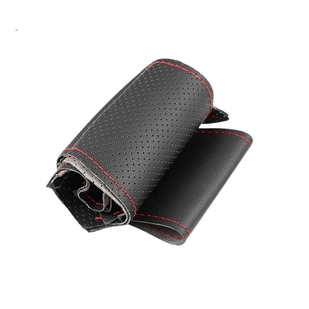 Automobilinnenraum Kompatibel Mit 3 5 6 7 8 Serie Für G30 G31 G32 G11 G12 G20 G21 G14 G15 G16 Auto Perforierte PU-Lenkradabdeckung(Black-red line) von Siuku