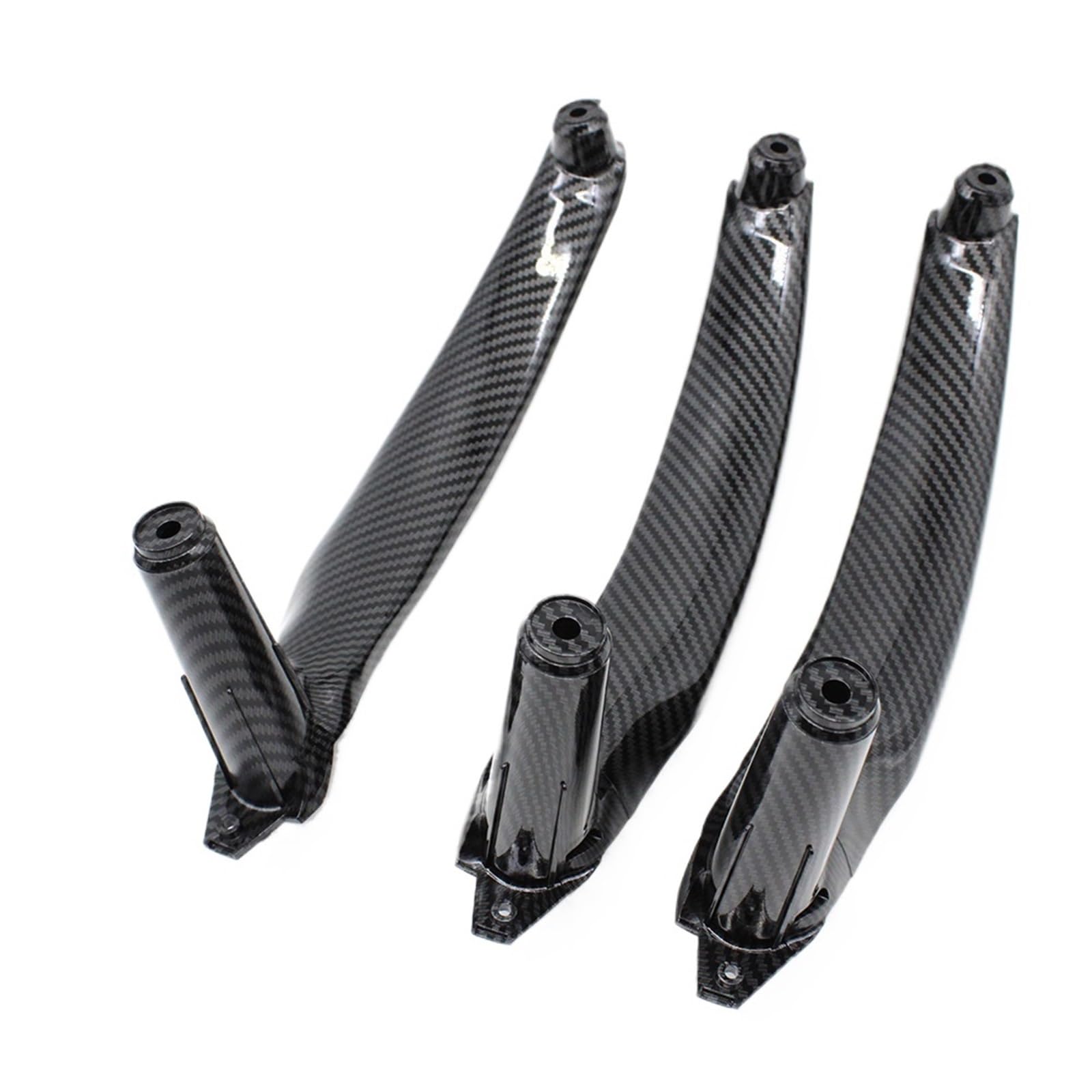 Autotür Innengriff Kompatibel Mit X6 E71 E72 2008-2014 LHD RHD Carbon Fiber Innentürgriffabdeckung Trim Ersatz Front Armlehne Panel(LHD 3PCS Set) von Siuku