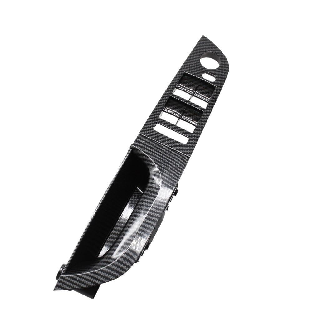 Autotür Innengriff Kompatibel mit 3er-Serie E90 E91 316 318 320 325 328i 2004-2012 LHD RHD Carbon Fiber Innentür Armlehne Pull Handle Set(LHD Low Model Short) von Siuku