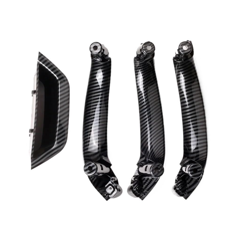 Autotür Innengriff Kompatibel mit X3 X4 F25 F26 2010-2016 LHD RHD Auto-Innentür-Armlehnenverkleidung Türzuziehgriff-Set 4-teiliges Set(LHD Carbon Fiber) von Siuku