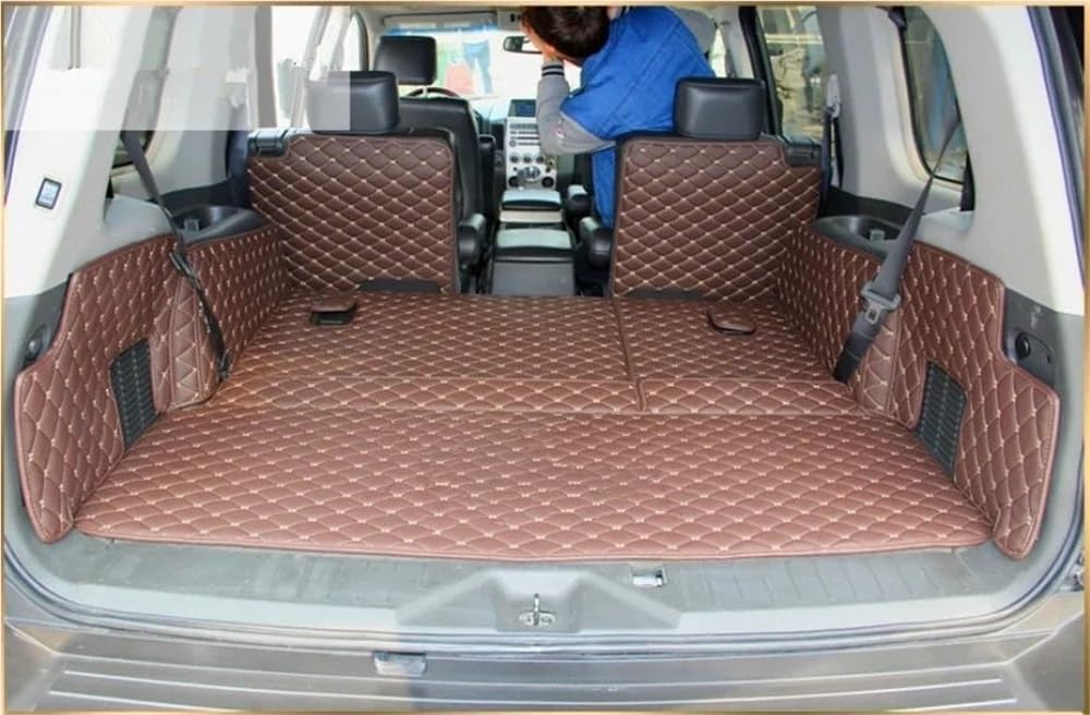 Kompatibel Mit Infiniti Für QX56 7 Sitze 2004-2010 Spezielle Kofferraummatten Auto-Styling-Kofferraumteppiche Cargo Liner Mat von Siuku