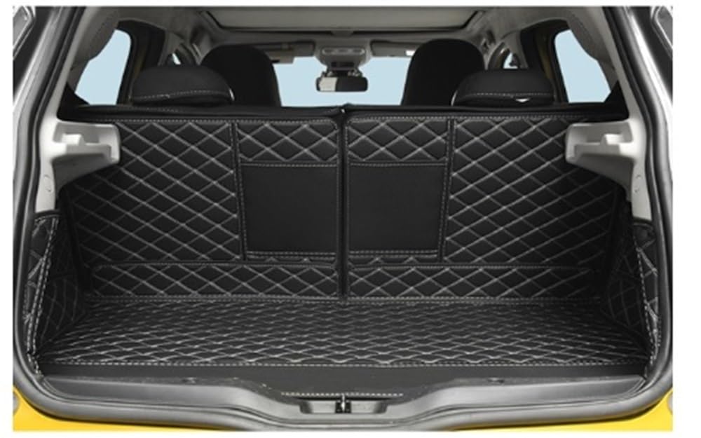 Kompatibel Mit Smart Für Fortwo Für Forfour 451 453 Kofferraumschutzmatte Heckbox Teppich Gepäckbox Pad(Black Full) von Siuku