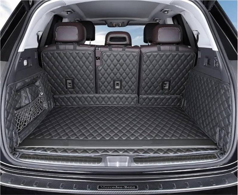 Kompatibel mit Benz für GLE 450 5 Sitze 2020 2021 2022 2023 2024 Maßgefertigte Kofferraummatten Cargo Liner Kofferraumteppiche Abdeckung(Black with Black) von Siuku