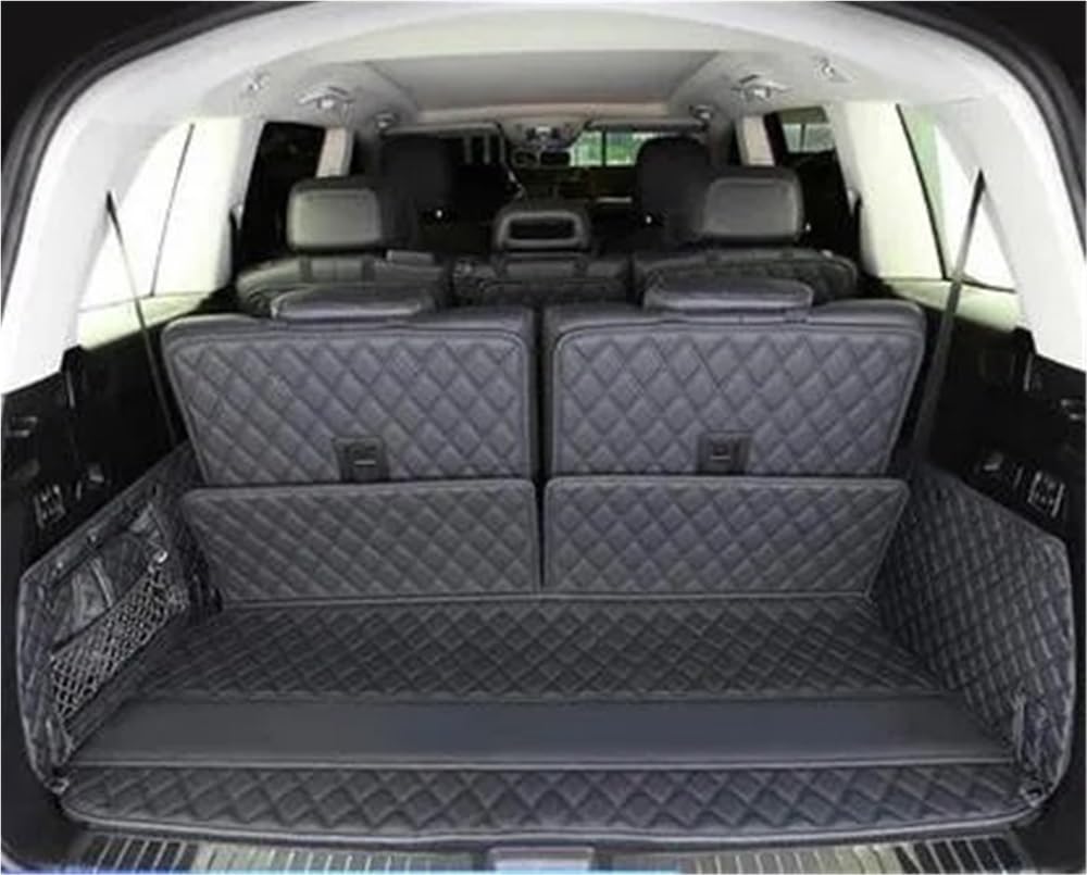 Kompatibel mit Benz für GLE 450 7 Sitze 2020 2021 2022 2023 2024 Maßgefertigte Kofferraummatten Cargo Liner Kofferraumteppiche Abdeckung(Black with Black) von Siuku