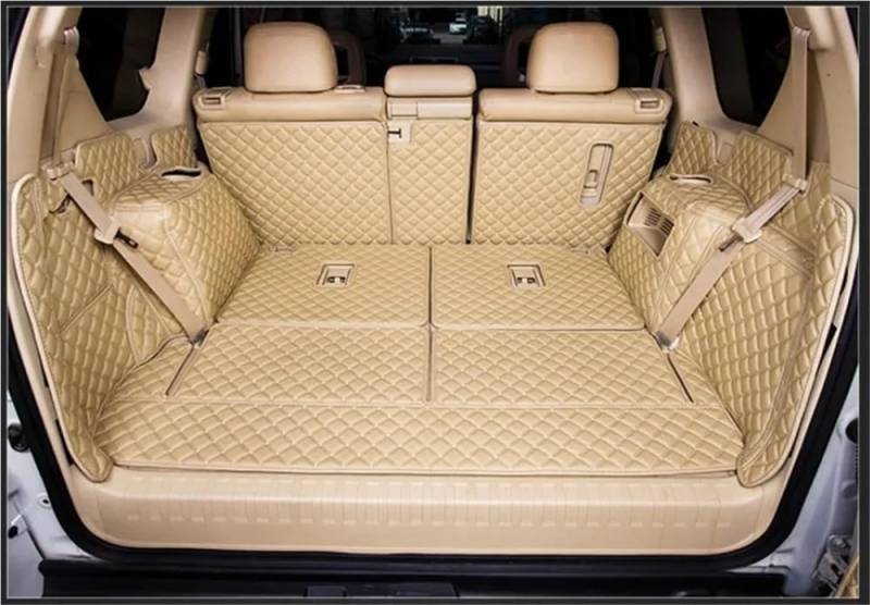 Kompatibel mit Lexus für GX 460 7 Sitze 2010-2024 Spezial-Kofferraummatten wasserdichte Cargo-Liner-Kofferraumteppichabdeckung(Beige) von Siuku